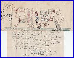 AMAZING IMPORTANT Letter & Folk Art Archive 1904 Civil War Confederate Veteran