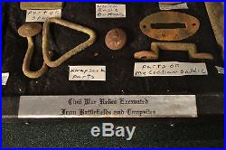 Antique CIVIL War Assorted Excavated Relics Incl Confederate And Union Relics