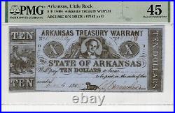 AR CR-56C 1865 $10 Arkansas Paper Money PMG Choice Ext Fine 45 Civil War