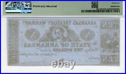 AR CR-56C 1865 $10 Arkansas Paper Money PMG Choice Ext Fine 45 Civil War