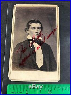 Alexander Stephens Confederate States Vice President Civil War Antique Photo CDV