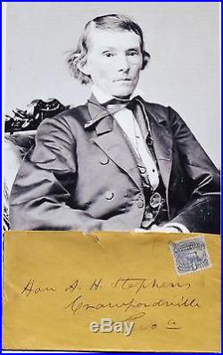 Alexander Stephens Confederate Vice President America Civil War Autograph