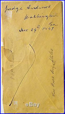 Alexander Stephens Confederate Vice President America Civil War Autograph
