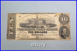 American Civil War CSA 1862 $10 Note. CWM245