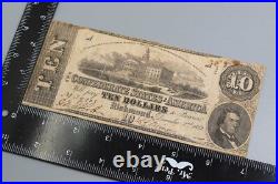 American Civil War CSA 1862 $10 Note. CWM245