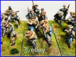 American Civil War Confederate Infantry skirmish painted based 28MM Sash & Saber