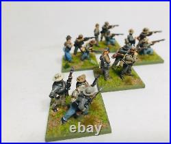 American Civil War Confederate Infantry skirmish painted based 28MM Sash & Saber