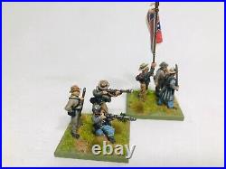 American Civil War Confederate Infantry skirmish painted based 28MM Sash & Saber