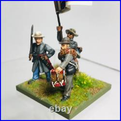 American Civil War Confederate Infantry skirmish painted based 28MM Sash & Saber