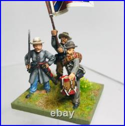 American Civil War Confederate Infantry skirmish painted based 28MM Sash & Saber