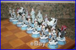 American Civil War Hand Painted Resin Chess Set & Board Union V Confederate Army