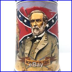 Anheuser Busch Budweiser Civil War Series Robert E Lee Confederate Stein 1992