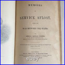 Antique 1869 Memoirs Service Afloat Confederate US Civil War Navy Admiral Semmes