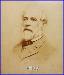 Antique 19c Original Civil War Confederate General Robert E. Lee Cabinet Card