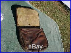 Antique ALA Confederate Civil War Leather Y Saddle Bag Converted To Haversack