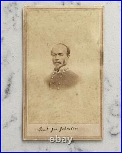 Antique CIVIL War CDV Photograph Confederate General Joseph E. Johnston Anthony
