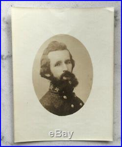 Antique CIVIL War Confederate Csa Colonel Charles C. Crews Albumen Photograph