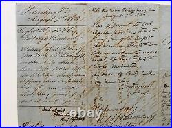 Antique CIVIL War Confederate Document Petersburg Va Business Legal Law Letter