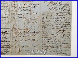Antique CIVIL War Confederate Document Petersburg Va Business Legal Law Letter