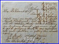 Antique CIVIL War Confederate Document Petersburg Va Business Legal Law Letter