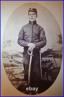 Antique CIVIL War Possible Camp Douglas Confederate Prison Guard Bayonet Photo