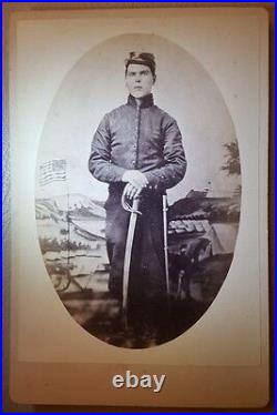 Antique CIVIL War Possible Camp Douglas Confederate Prison Guard Bayonet Photo