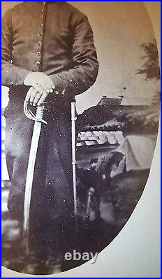 Antique CIVIL War Possible Camp Douglas Confederate Prison Guard Bayonet Photo