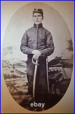 Antique CIVIL War Possible Camp Douglas Confederate Prison Guard Bayonet Photo