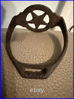 Antique Civil War Era Confederate Texas Star Pattern Iron Stirrup Found in TN