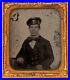 Antique Civil War Era Sixth Plate Ambrotype Young Man Confederate Soldier