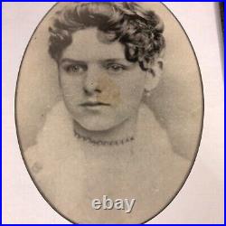 Antique Civil War Photograph Silver Nitrate Lady Confederate Woman Southern Bell