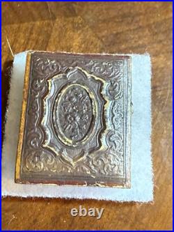 Antique Confederate CIVIL War Hat Tintype Soldier Gold Watch