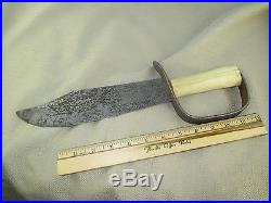 Antique Confederate D Guard Handle Civil War Bowie Knife Marked Selma Arsenal