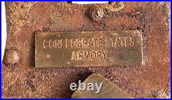 Antique Confederate States Armory Padlock Civil War Collectible Lock Keys Works