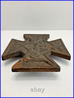 Antique Confederate States CSA Cast Iron Plaque