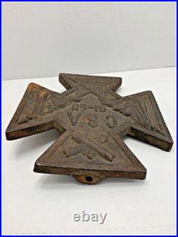 Antique Confederate States CSA Cast Iron Plaque