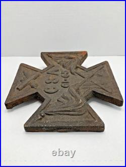 Antique Confederate States CSA Cast Iron Plaque