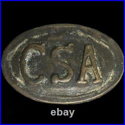 Antique Confederate States Of America CSA Civil War Style Vintage Belt Buckle