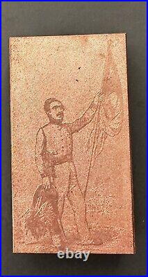 Antique Copper Printing Block Confederate Officer Ceremonial Uniform 3