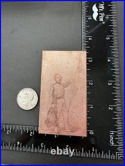 Antique Copper Printing Block Confederate Officer Ceremonial Uniform 3