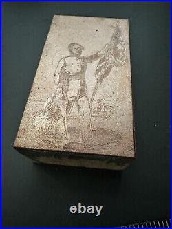 Antique Copper Printing Block Confederate Officer Ceremonial Uniform 3