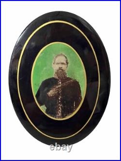 Antique ID Civil War Confederate Soldier Revolver Celluloid Tintype Photograph