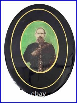 Antique ID Civil War Confederate Soldier Revolver Celluloid Tintype Photograph