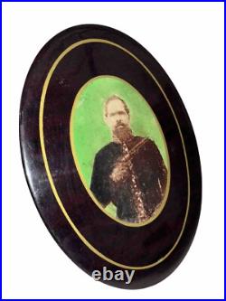 Antique ID Civil War Confederate Soldier Revolver Celluloid Tintype Photograph