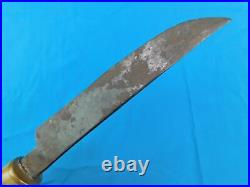 Antique Old 19 Century US Civil War Confederate Large Side Fighting Stag Knife