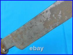 Antique Old 19 Century US Civil War Confederate Large Side Fighting Stag Knife