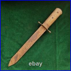 Antique Orig. American CIVIL War Era Confederate Fighting Bowie Knife Dagger