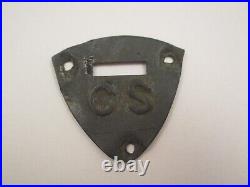 Antique Original Civil War Confederate States Saddle Shield CS Pommel Pewter Tin