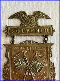 Antique Pin/back Souvenir of United Confederate Veterans Reunion, 1901 Civil War Antique Pin/back Souvenir of United Confederate Veterans Reunion, 1901 Civil War