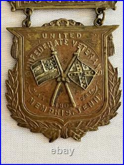 Antique Pin/back Souvenir of United Confederate Veterans Reunion, 1901 Civil War Antique Pin/back Souvenir of United Confederate Veterans Reunion, 1901 Civil War